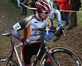 Brian Matter carries his bike - Sint Niklaas, Belgium, January 2, 2010.  ? Dan Seaton